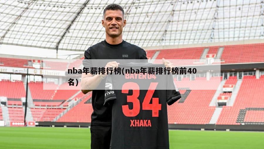 nba年薪排行榜(nba年薪排行榜前40名)